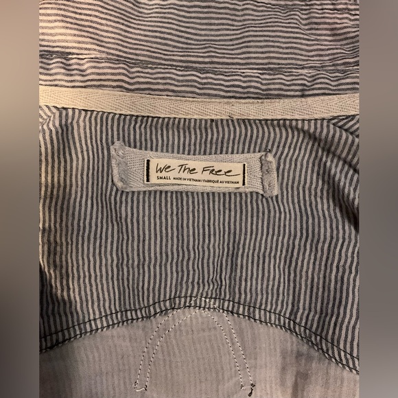 We The Free Navy and White Striped Top - Picture 3 of 7